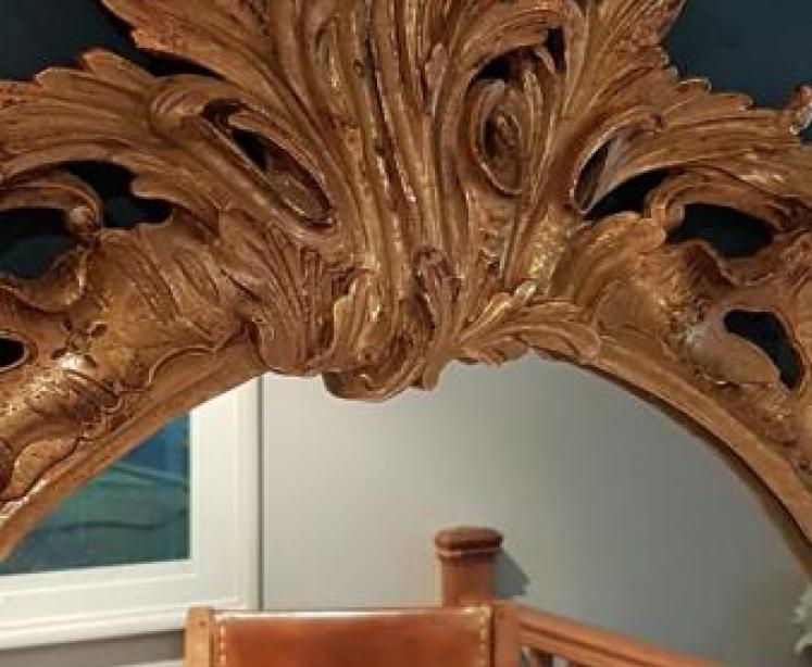 Superb Edwardian Timber Gilt Oval Mirror - Image 3