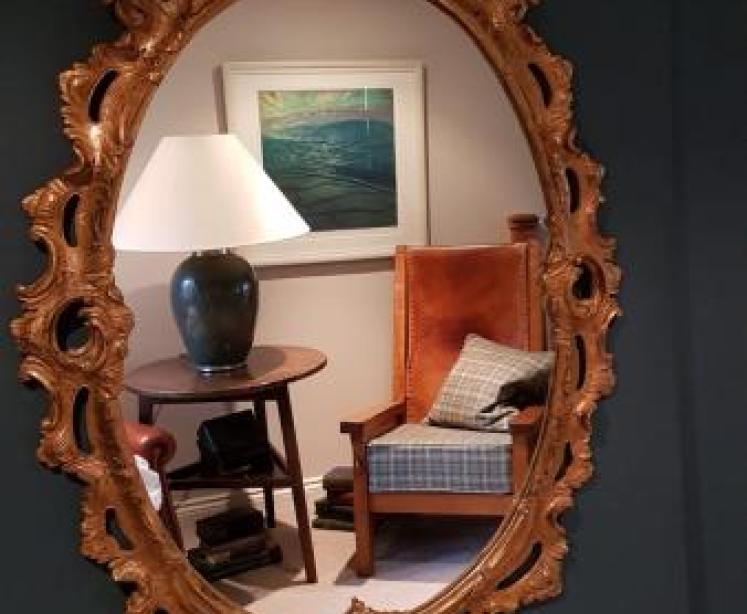 Superb Edwardian Timber Gilt Oval Mirror - Image 6