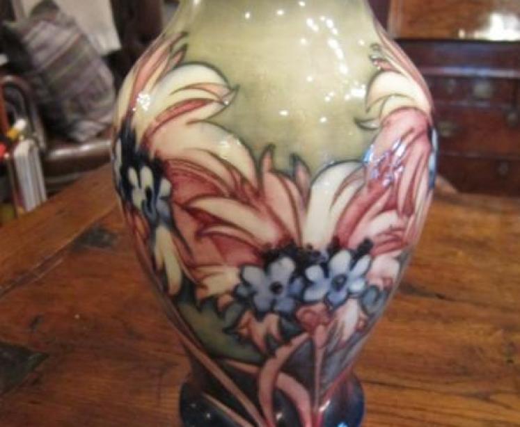 Superb Moorcroft Pink Cornflower Vase - Image 2
