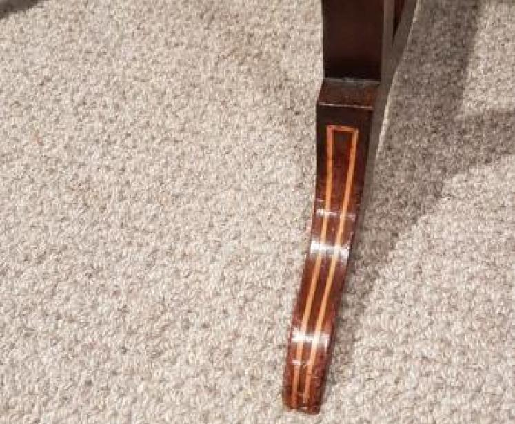 Antique Nest of Inlaid Mahogany Tables - Image 5