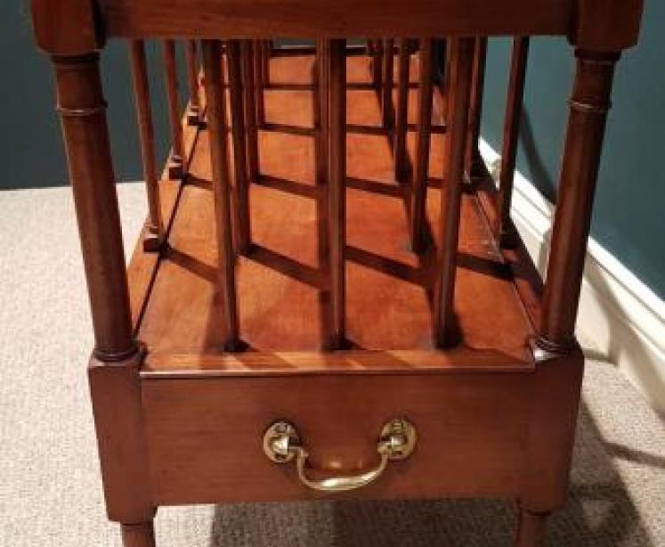 Early Victorian Walnut Folio Canterbury - Image 5