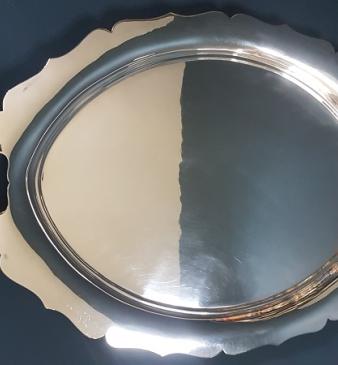 Superb Large Victorian Solid Silver Tray