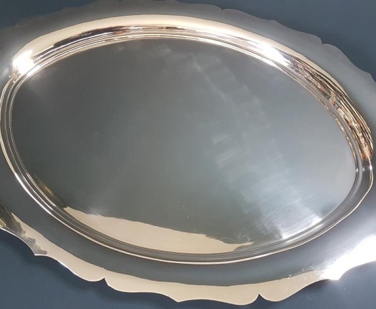 Superb Large Victorian Solid Silver Tray - Image 2