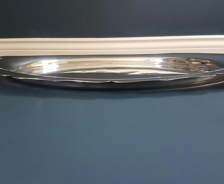 Superb Large Victorian Solid Silver Tray - Image 3