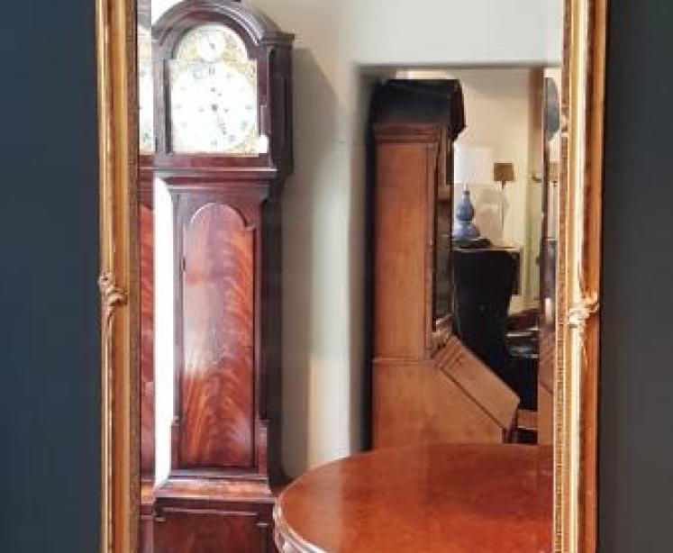Large Mid Victorian Timber Gilt Mirror - Image 1