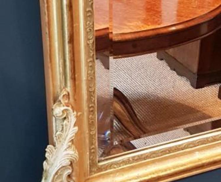 Large Mid Victorian Timber Gilt Mirror - Image 6