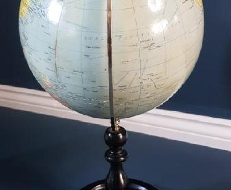 Paper Mache 10" Terrestrial Globe - Image 2