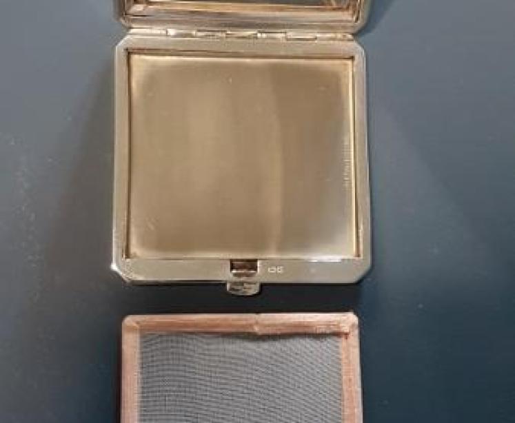 Antique Silver and Enamel Compact - Image 3