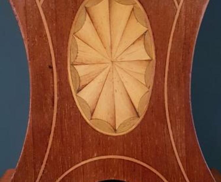 Superb Edwardian Inlaid Rare Shaped Mantel Clock - Image 5