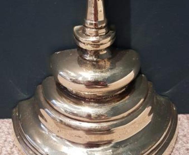 Victorian Cast Brass Weighted Country House Door Stop - Image 4