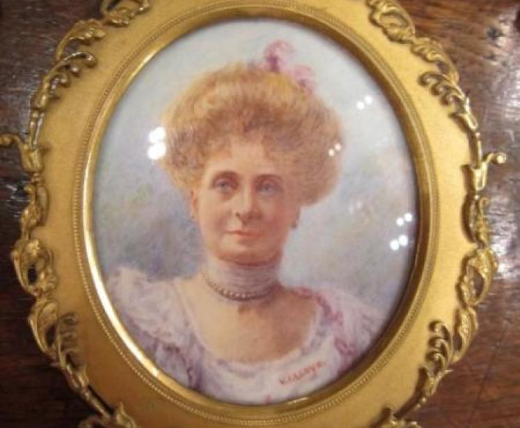 Rare Set of Six Edwardian Miniatures on Ivory - Image 3