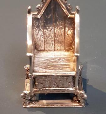 King Edward VII Silver Coronation Commemorative Throne