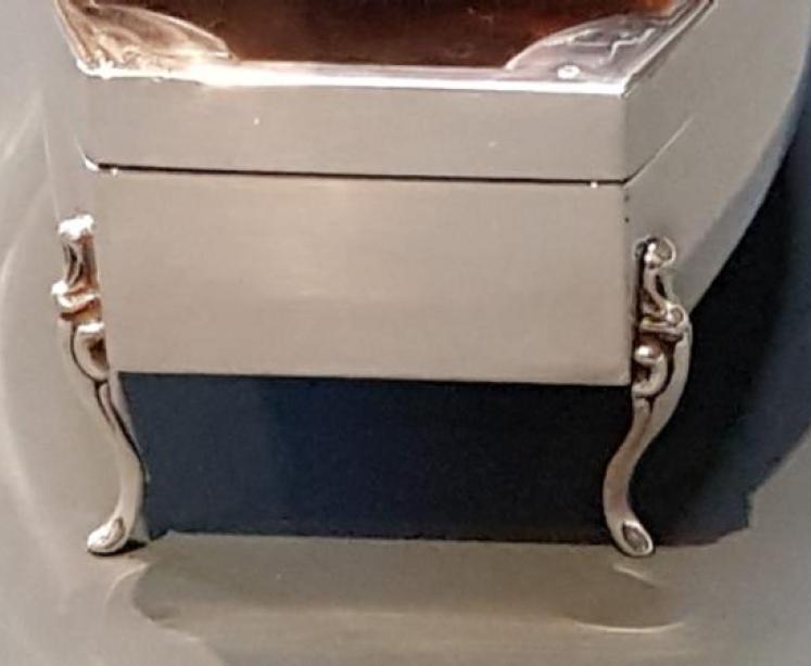 Antique Silver & Tortoiseshell Jewel Box - Image 3