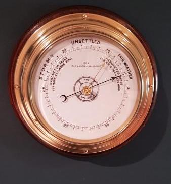 Victorian Ships Bulk Head Marine Barometer