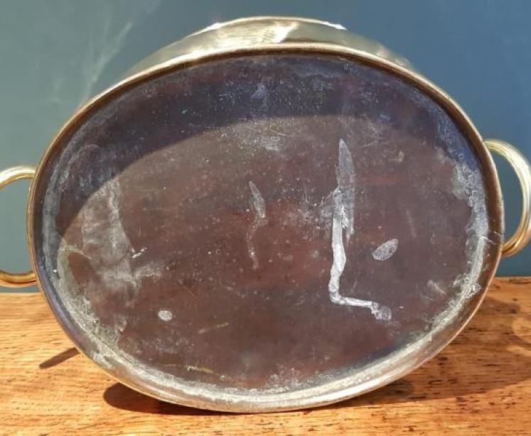 Antique Victorian Solid Brass Planter - Image 4