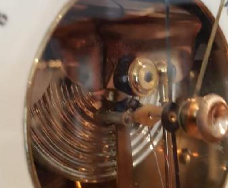 Large Antique Carved Walnut Wheel Barometer  - Image 5