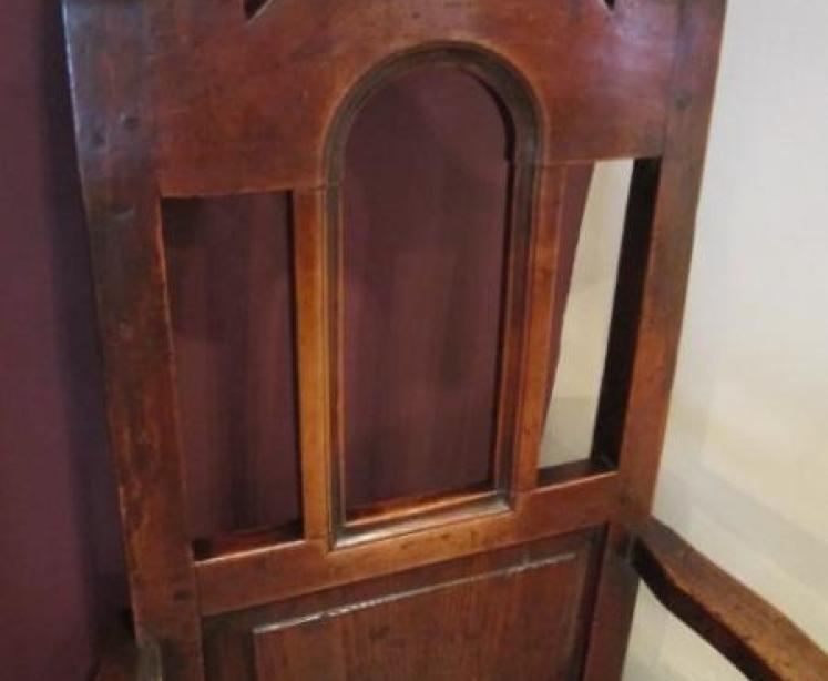 Unusual Early 18th Century Oak Wainscot Armchair - Image 3