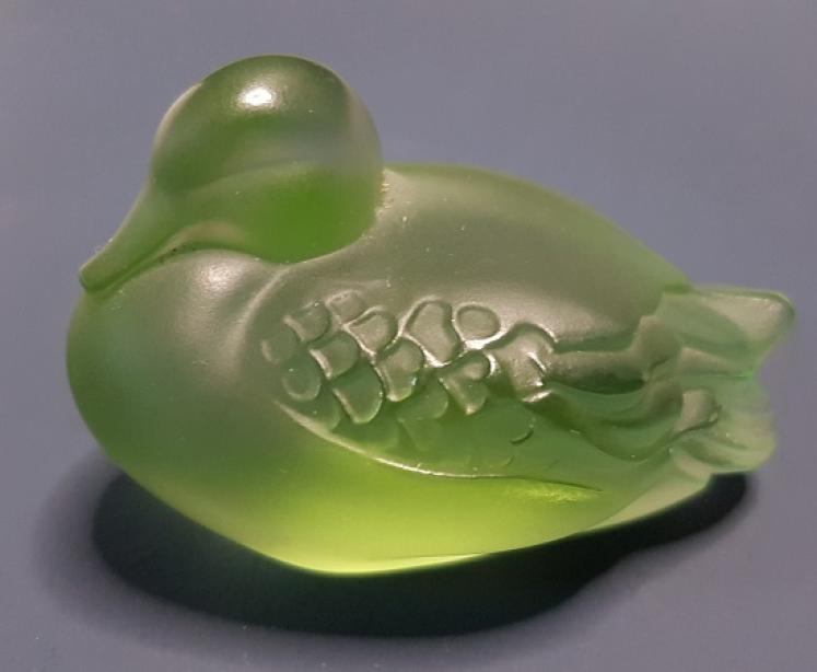 Lalique Green Sitting Duck - Image 1