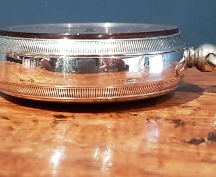 Antique Edwardian Silver Pocket Barometer - Image 4