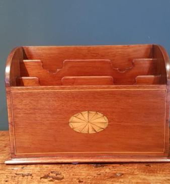 Edwardian Mahogany Letter Rack