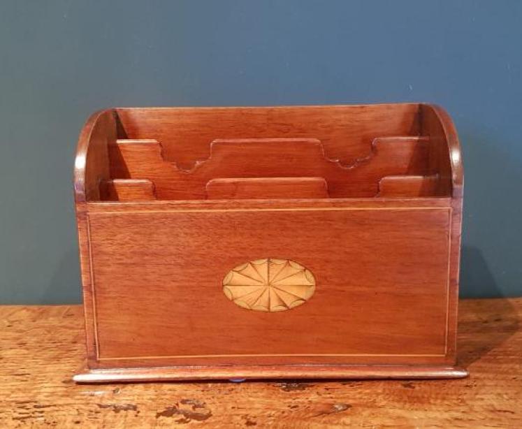 Edwardian Mahogany Letter Rack - Image 1