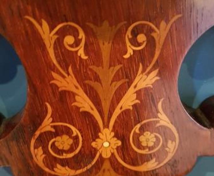 Superb Antique Inlaid Rosewood Banjo Barometer - Image 7