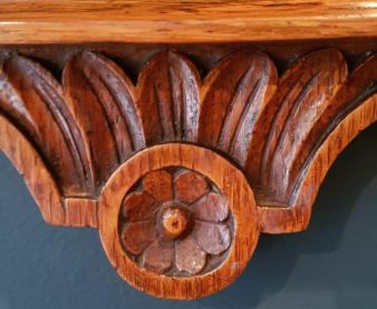 Small Antique Carved Oak Banjo Barometer - Image 6