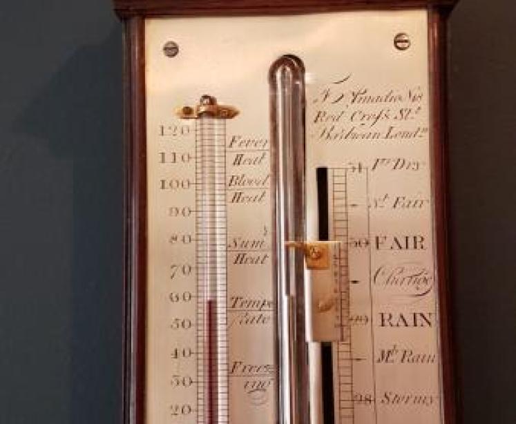 Fine George III Mahogany Stick Barometer - Image 3