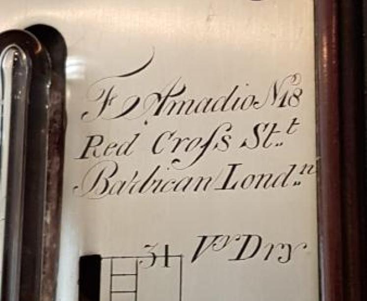 Fine George III Mahogany Stick Barometer - Image 4