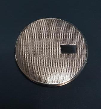 George V Period Silver Engine Turned Compact