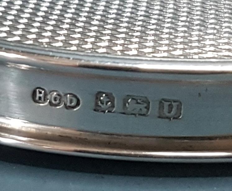 George V Period Silver Engine Turned Compact - Image 4