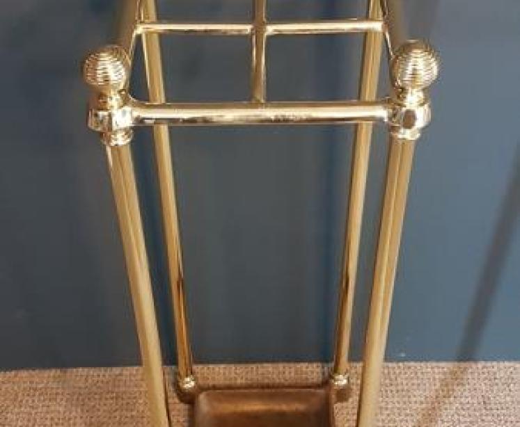 Victorian Brass Stick Stand With Cast Iron Base - Image 1