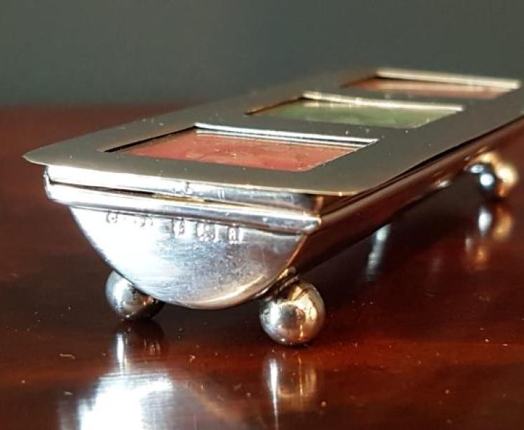 Victorian Silver Triple Stamp Box - Image 2