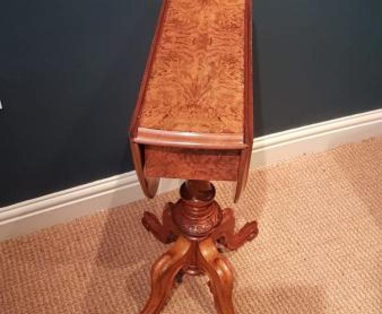 Fine Victorian Burr Walnut Sutherland Table - Image 3