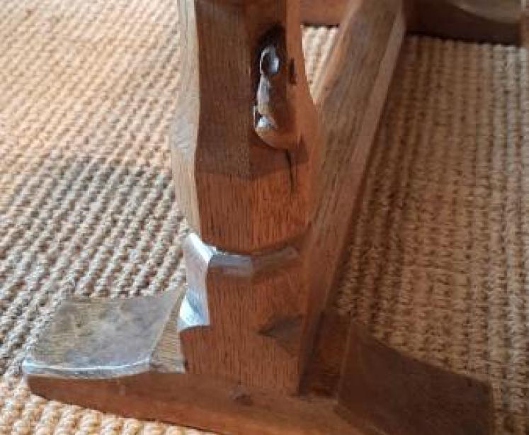 1950's Mouseman Coffee Table - Image 5