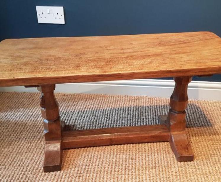 1950's Mouseman Coffee Table - Image 7
