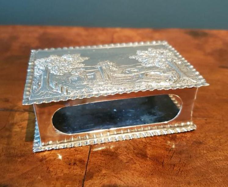 Victorian Edinburgh Silver Match Box Cover - Image 1