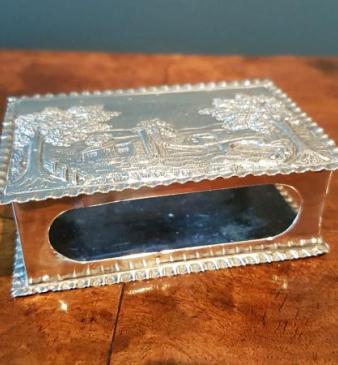 Victorian Edinburgh Silver Match Box Cover