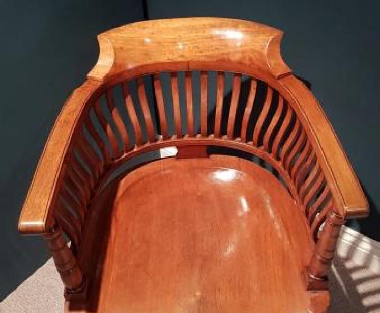 Top Quality Victorian Walnut Desk Chair - Image 2