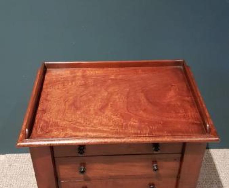 Victorian Mahogany Table Top Wellington Chest - Image 2