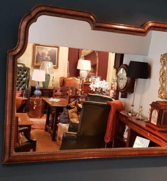 Edward Walnut Over Mantel Mirror