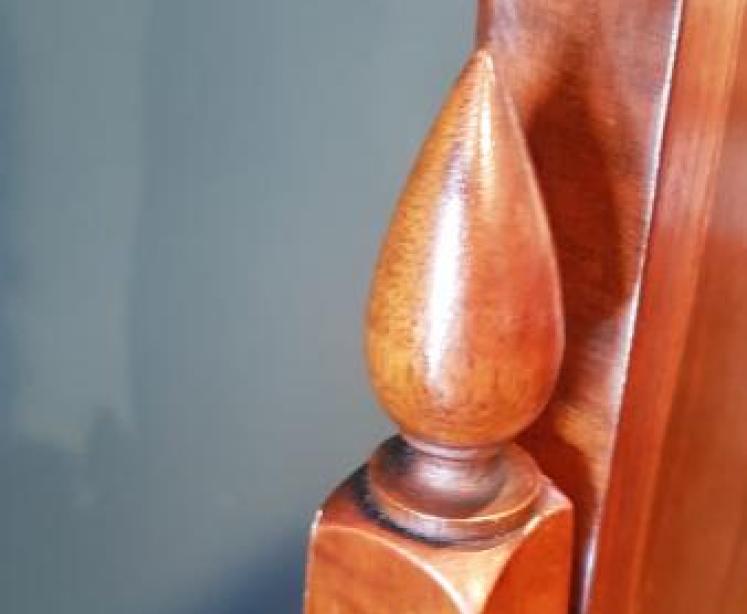 Edwardian Walnut Cheval Mirror - Image 3