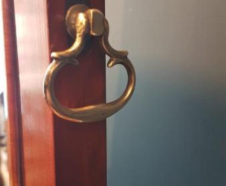 Edwardian Walnut Cheval Mirror - Image 5