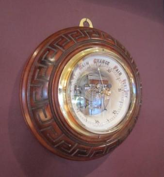Superb Victorian Skeletonised Aneroid Barometer
