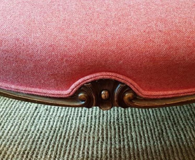 Victorian Carved Mahogany Cabriole Leg Stool - Image 5