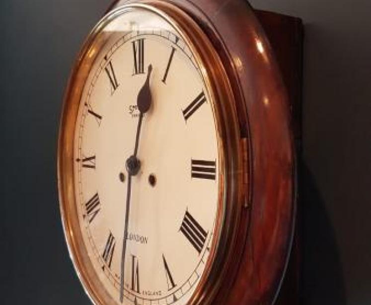 Antique Smith's Enfield 8 Day Chiming Wall Clock - Image 4