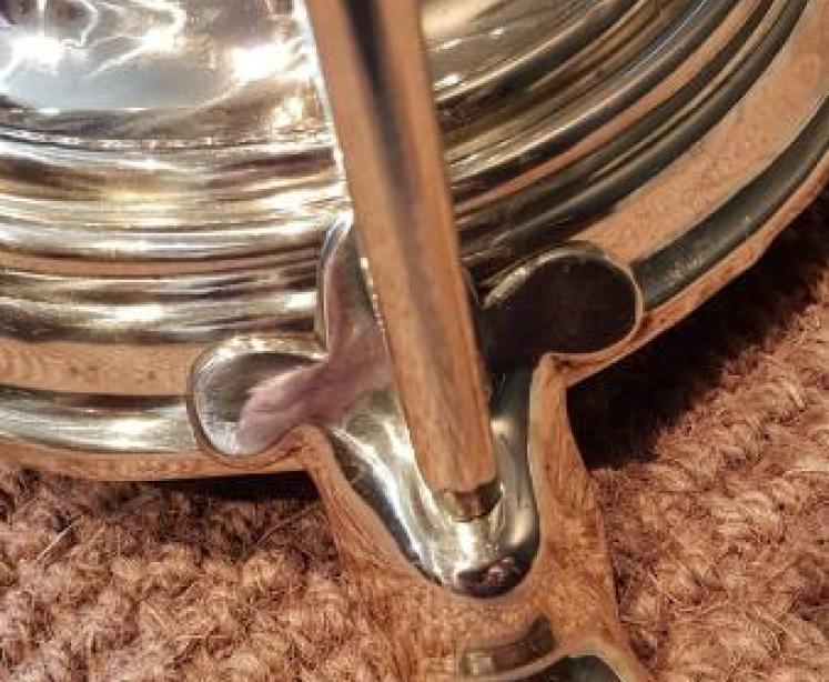 Late Victorian Brass Rise and Fall Lamp Standard - Image 2