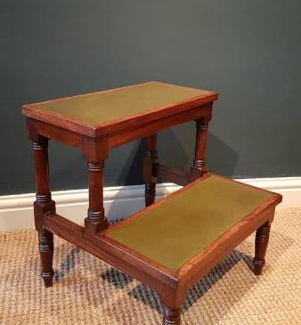 Set of Regency Mahogany Library Steps
