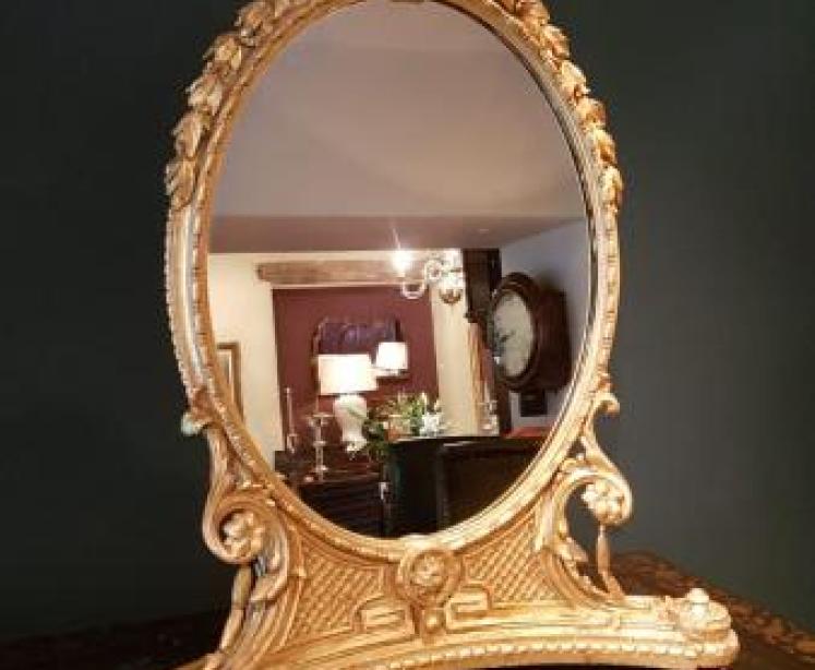 Superb Victorian Timber Gilt Dressing Table Mirror - Image 1