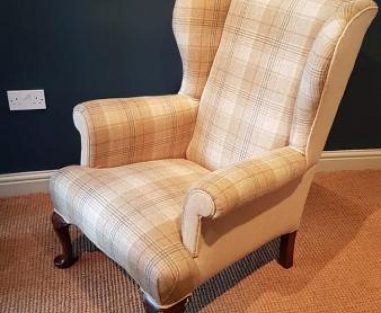 Superb Pair of Victorian Wing Back Chairs  - Image 2